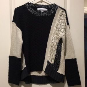 Anthropologie Curio women pullover multi Knit pattern Sweater long sleeve size M